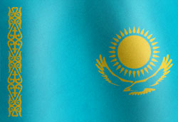 Kazakhstan National Flag Graphic
